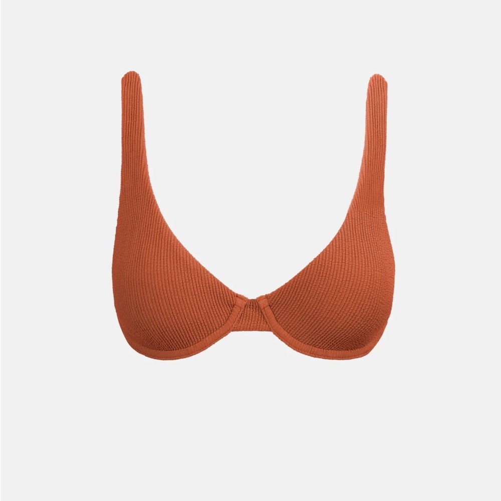 Rhythm Essential Rib Underwire Top Rust - Picture 5 of 5